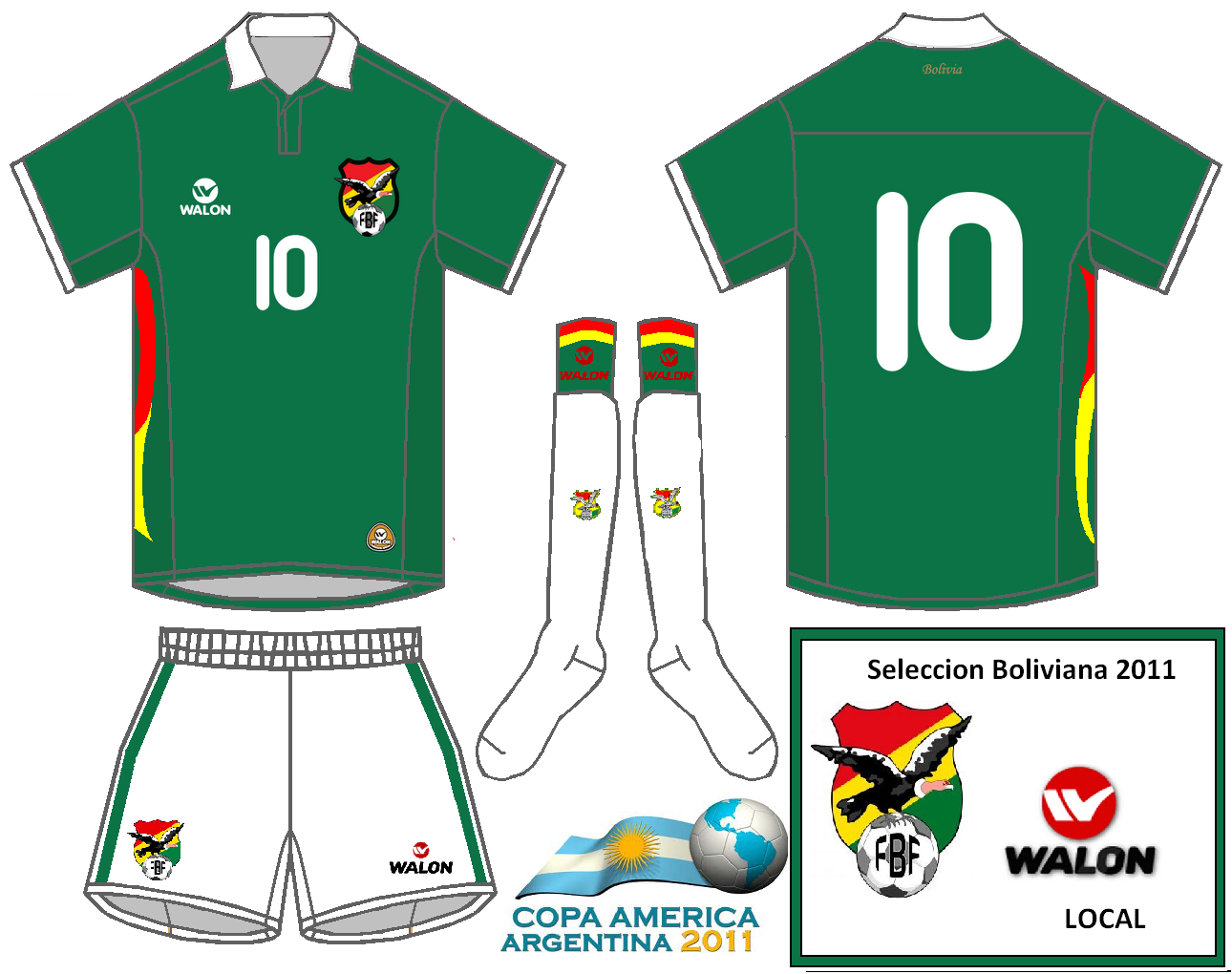 .. INDUMENTARIA DEPORTIVA Seleccion Bolivia Copa America 2011