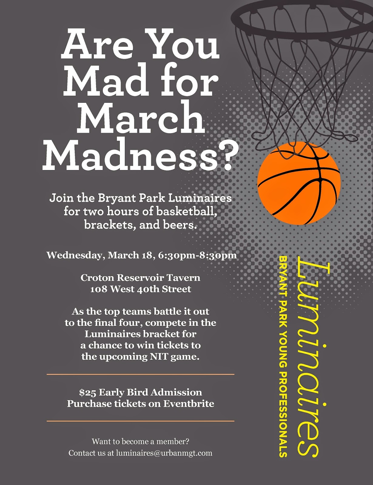 Bryant Park Blog: Are You Mad for March Madness?