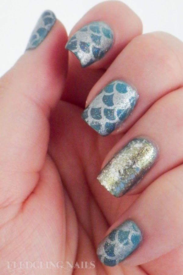A Little Sparkle and Polish: Disney Nail Art Challenge Day 4: The Little  Mermaid