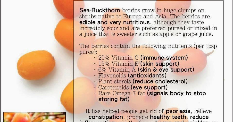 Health & nutrition tips Sea buckthorn