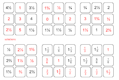 median Don Steward Magic Squares: fraction practice