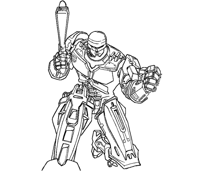 Printable Robocop 5 Coloring Page title=