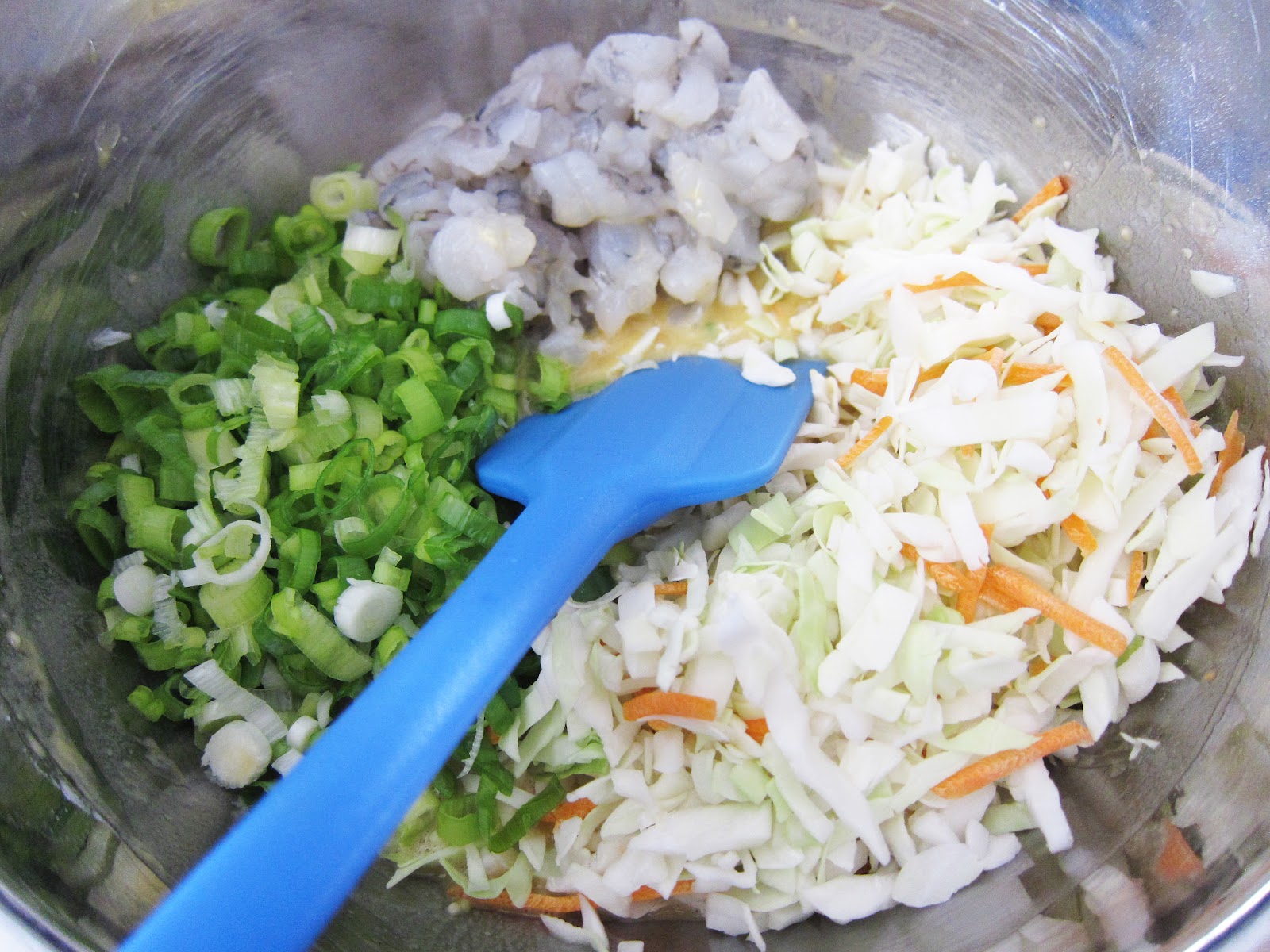 Bloatal Recall Okonomiyaki (Japanese Cabbage & Shrimp Pancakes)