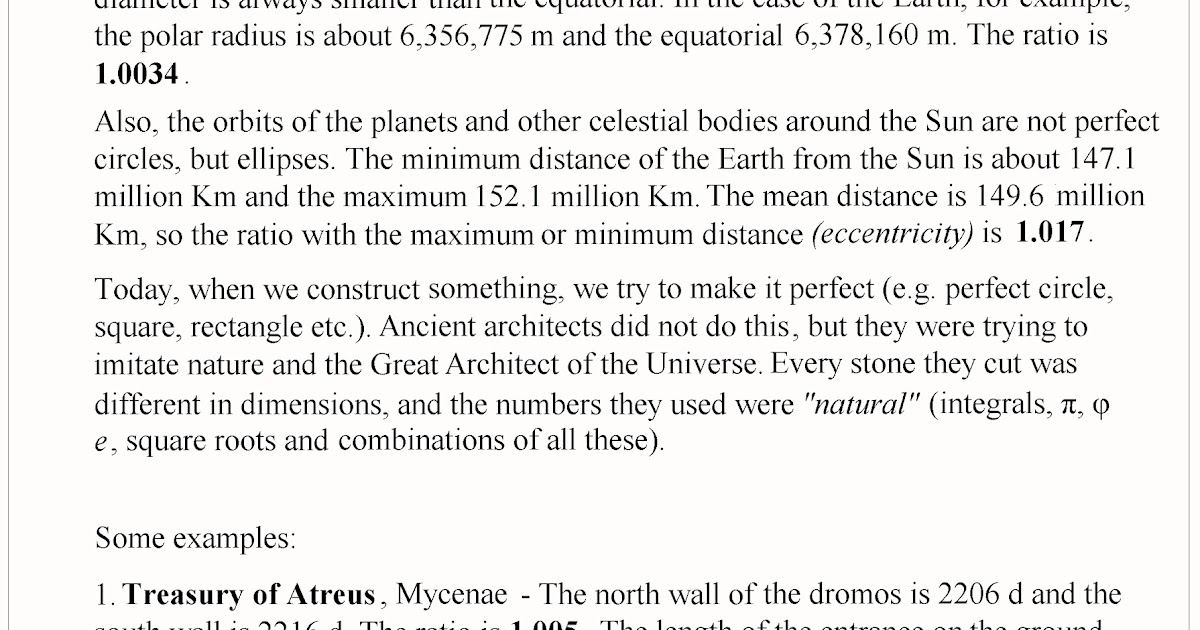 Metron Ariston Inequalities in ancient Greek architecture