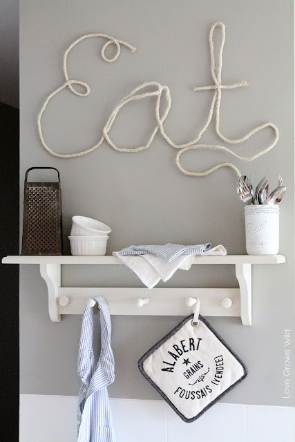 How to Make Rope Letters for fun DIY home decor! Tutorial at LoveGrowsWild.com #rope #diy #decor