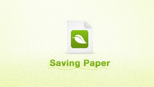 Tips for Saving Paper