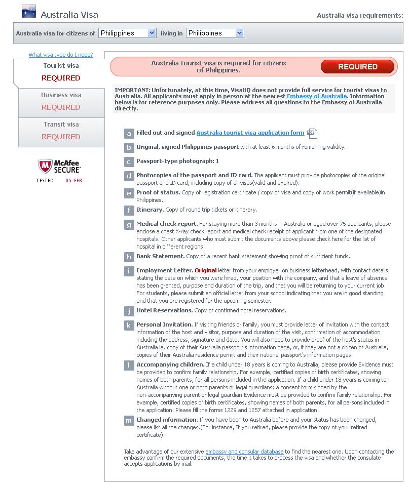 Download Australian Visitor Visa Application Form