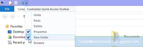 quick access toolbar di file explorer Windows 8.1 quick access toolbar di file explorer Windows 8.1