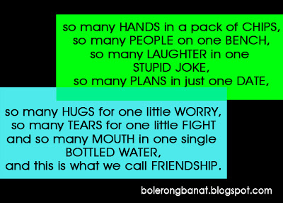so many mouth in one single bottled water and this is what we call friendship.