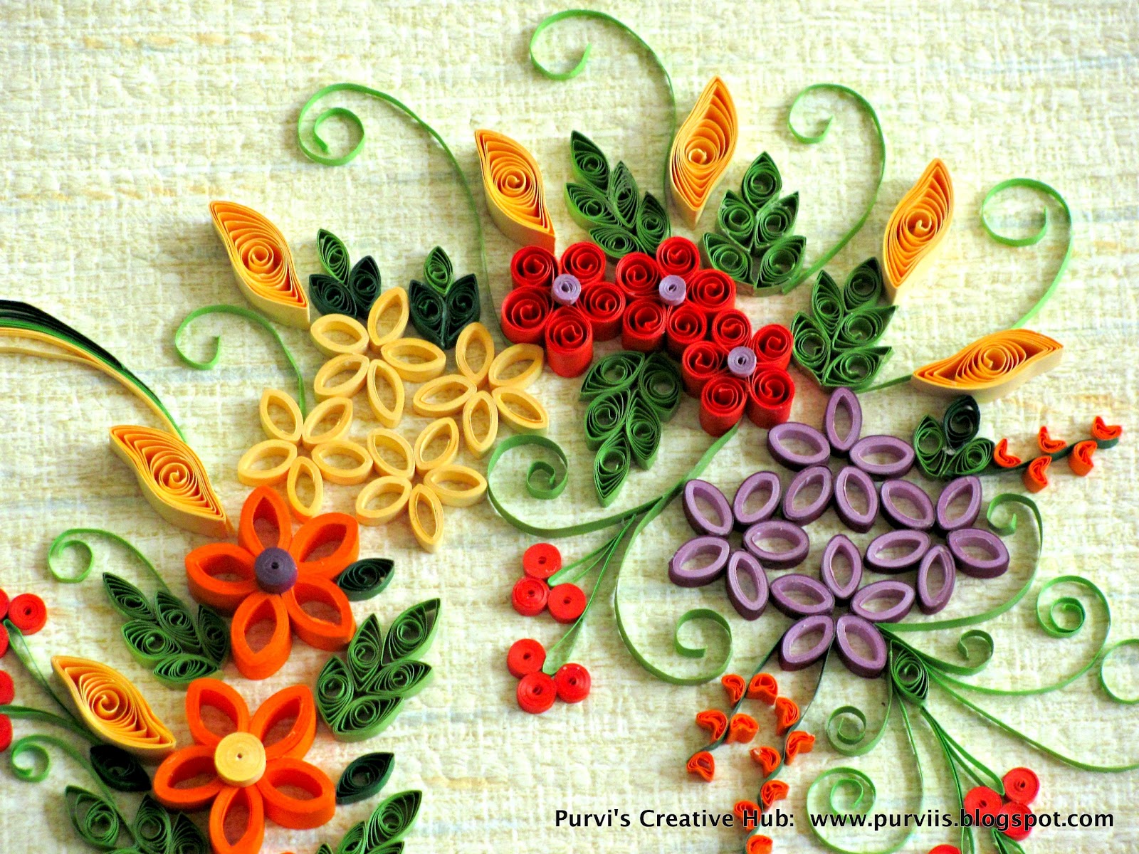 Purvi's Creative Hub First Quilled Art Work