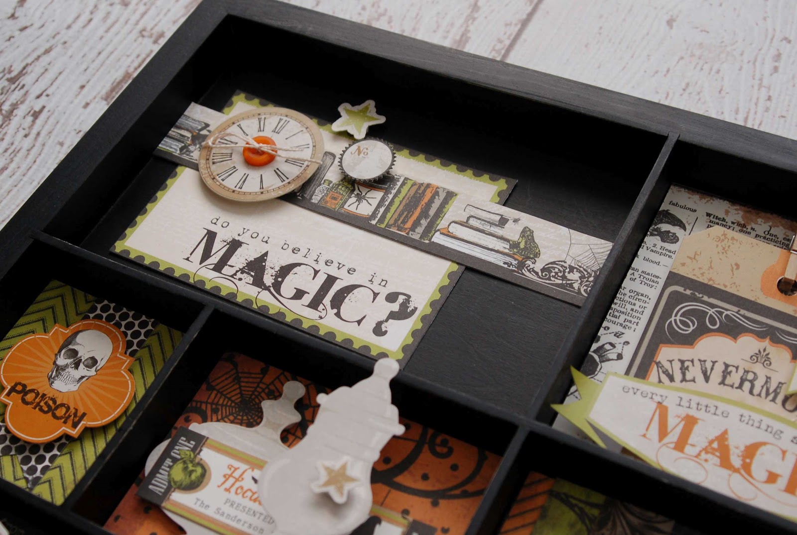 Fall Festival Day 13 Halloween Printer's Tray Jen Gallacher