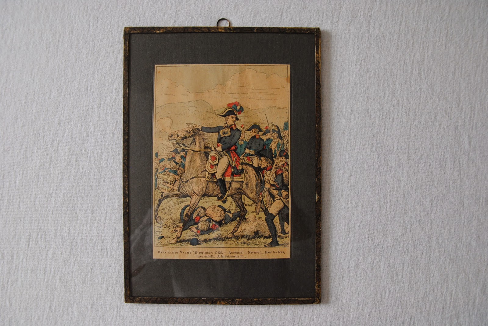 アンティーク フェネオンテ フランスアンティーク 手彩色版画 ヴァルミーの戦い