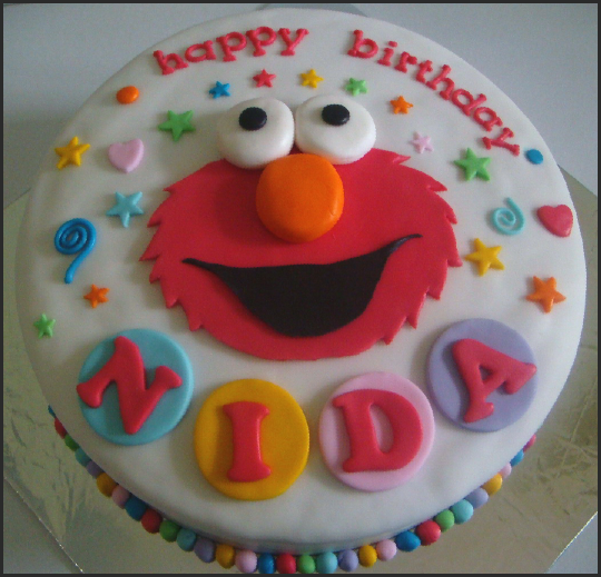de-Ir Cakes: Elmo Birthday cake for Nida