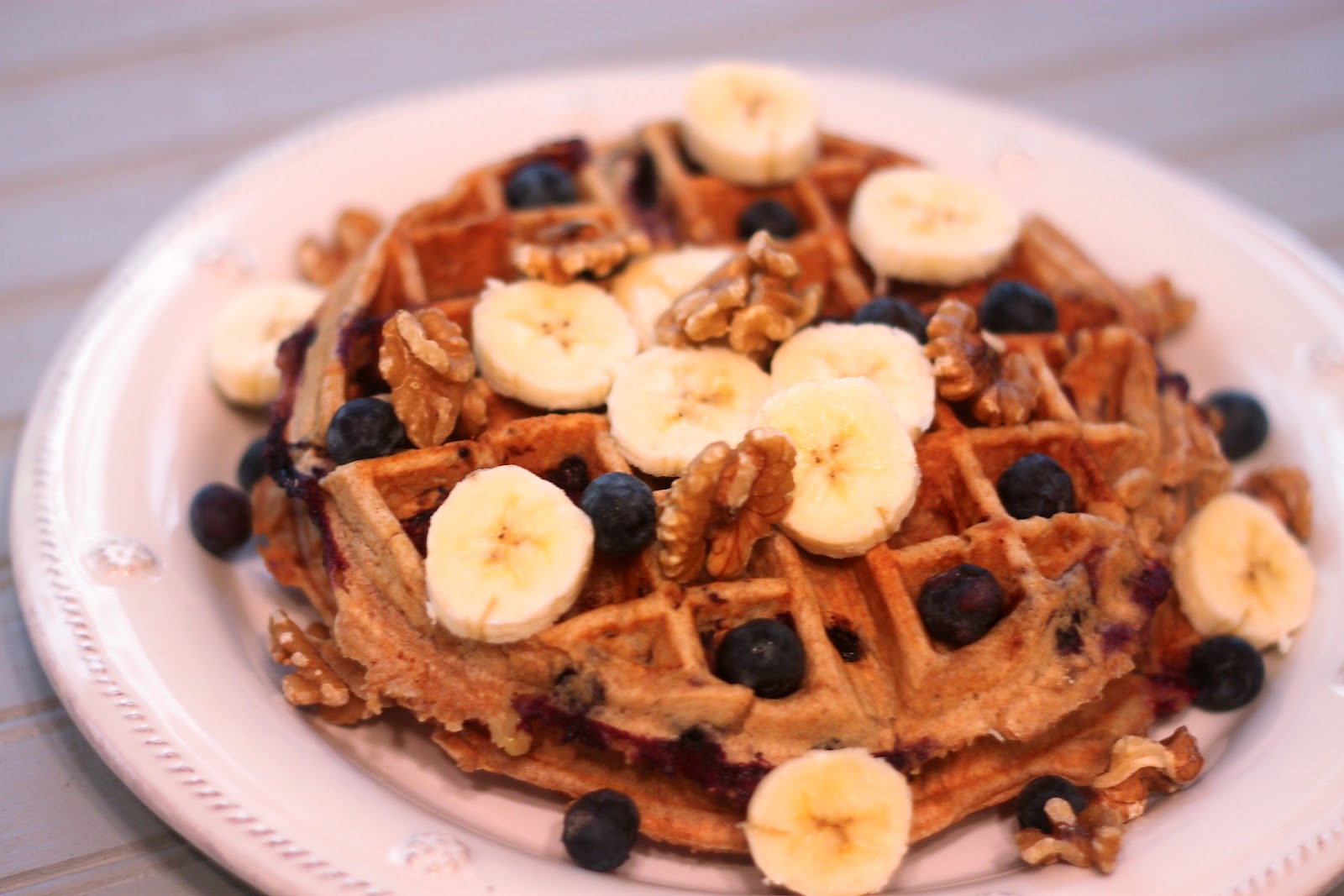 Confections from the Cody Kitchen Whole Wheat Blueberry Banana Waffles