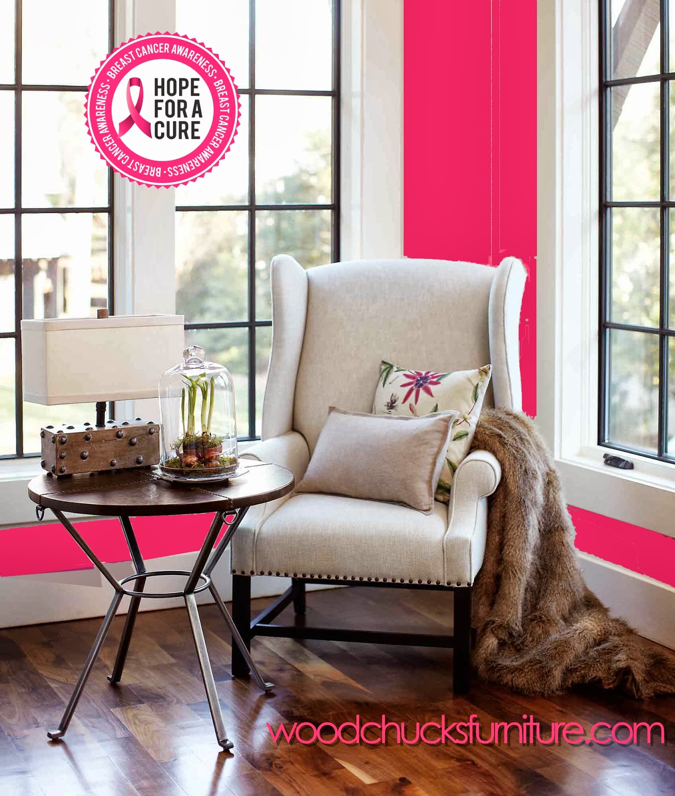 Woodchuck's Fine Furniture and Decor Going Pink for Breast Cancer