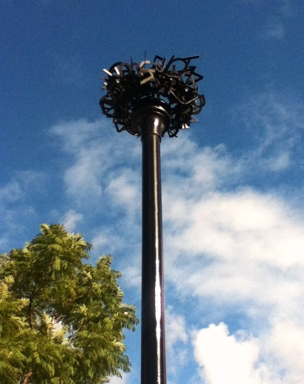 The Nest by Anne Neil in 1996 (Birds nest made up of letters)