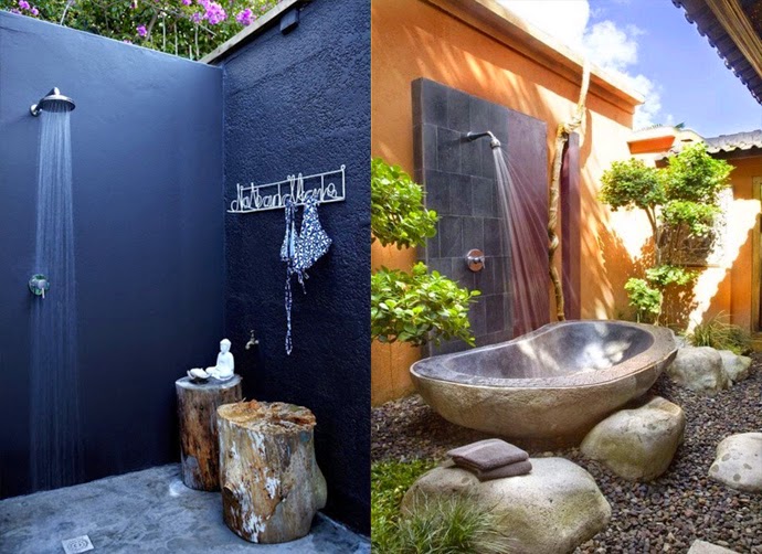 outdoor shower ideas of beautiful wood
