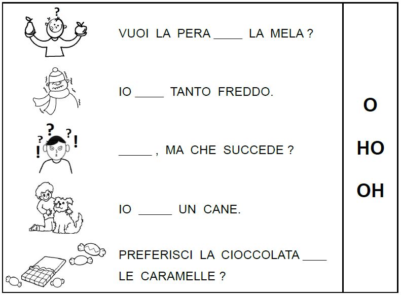 Esercizi Con H E Senza H Con un po' di fantasia...