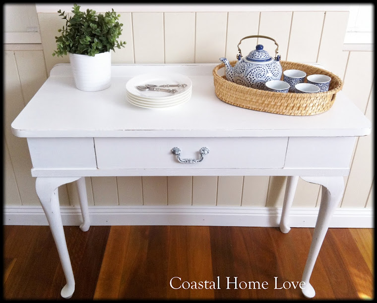Coastal Home Love Cute little side table in Chalky French Blue