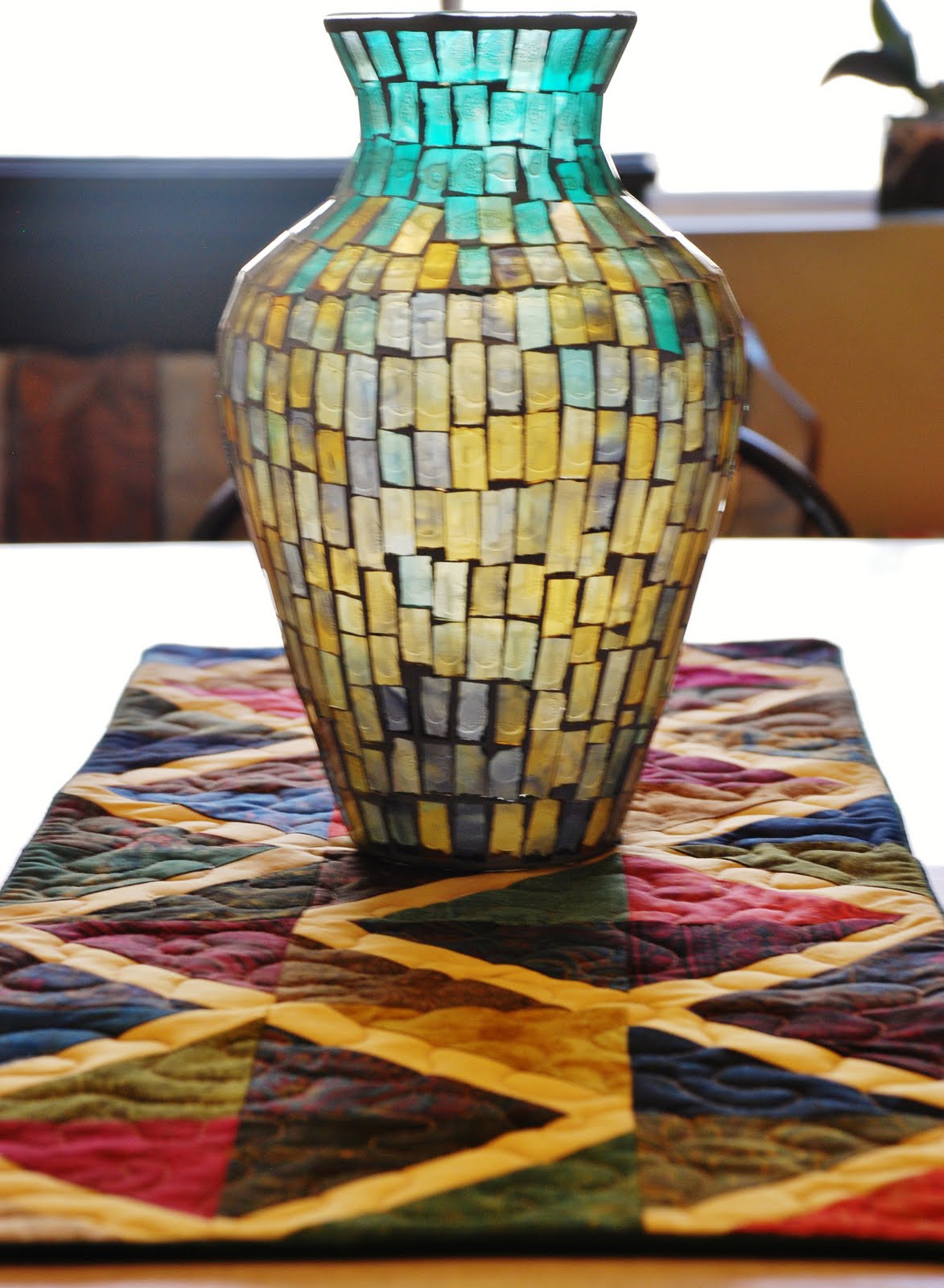 Charley, Dee, & Me Stained Glass Table Runner