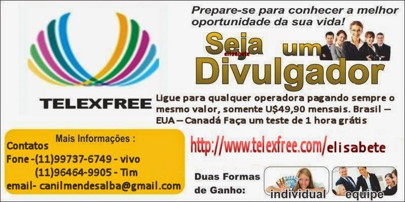 TelexFree-Por U$49,90 p/mes a TelexFree  vc vai falar a vontade com celular e fixo no Brasil, VEJA 