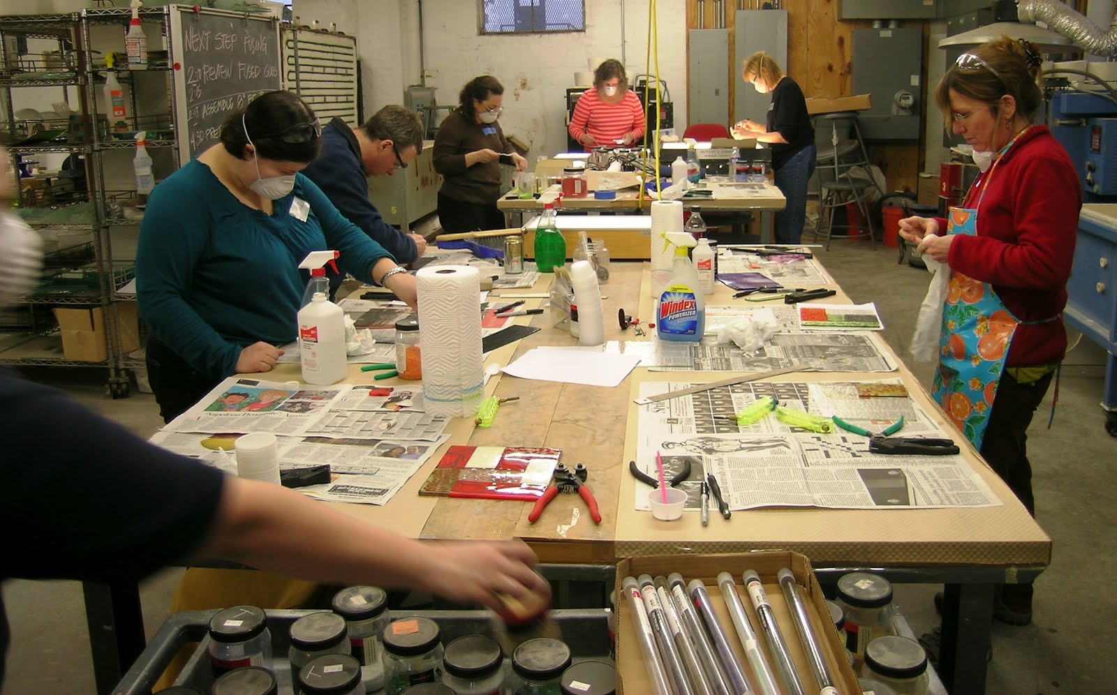 fused glass class Washington Glass Studio