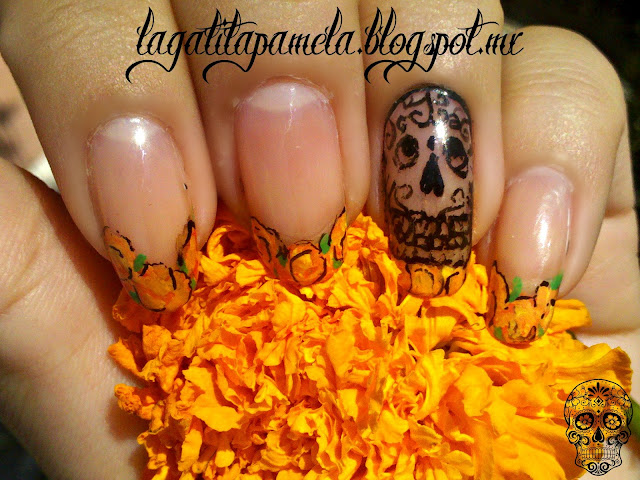 day of the dead nail art