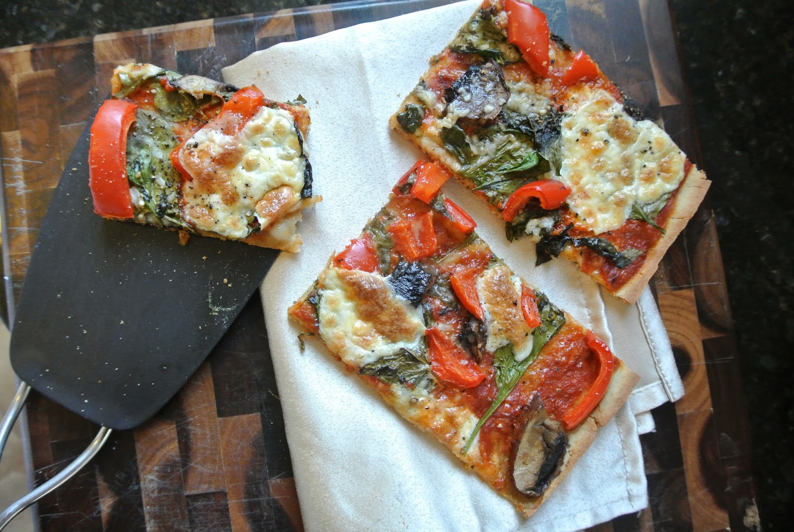 Homemade Veggie Pizza with Oat Flour Crust (GlutenFree)