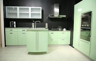 green kitchen cabinets design