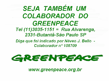 COLABORE COM A NATUREZA COLABORANDO COM O GREENPEACE