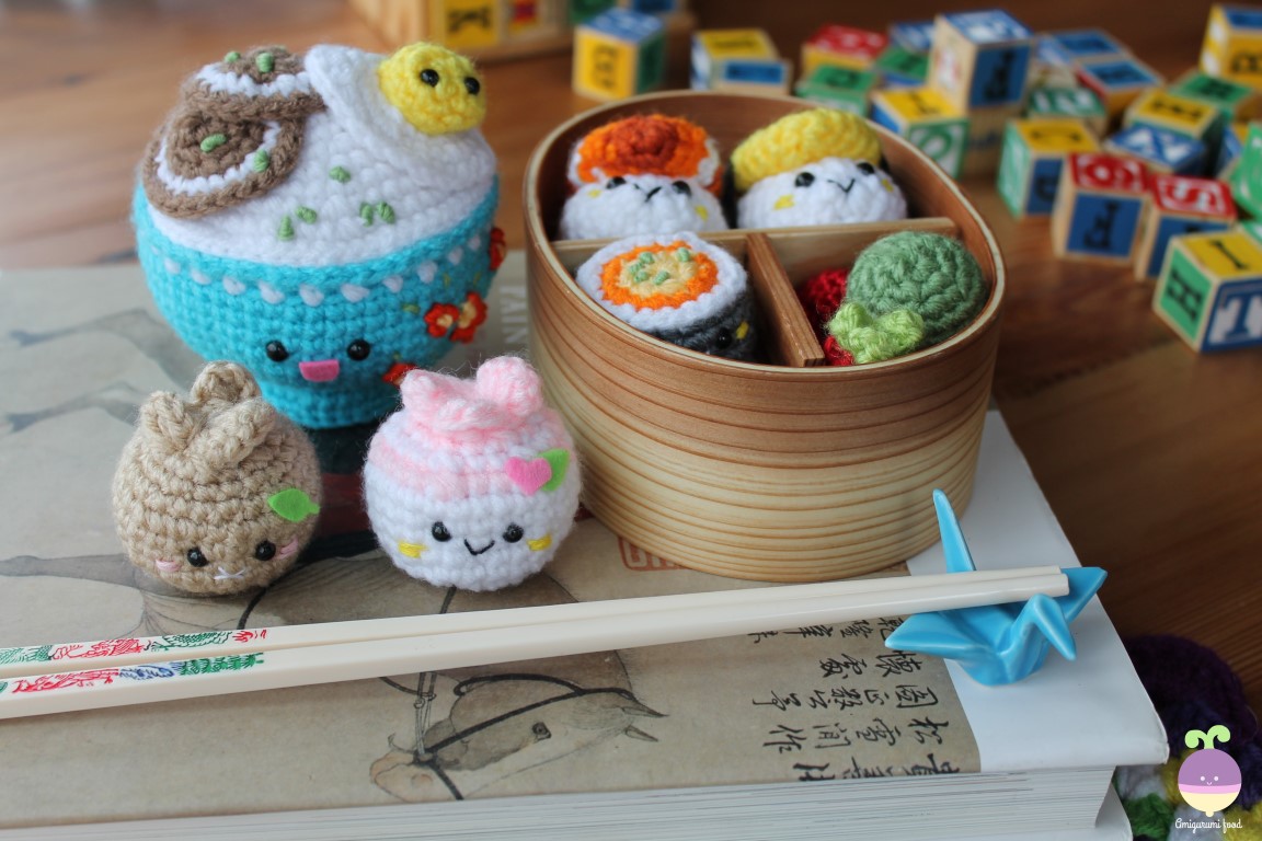 Amigurumi Food: New Crochet Pattern! Bento Family / Sushi set