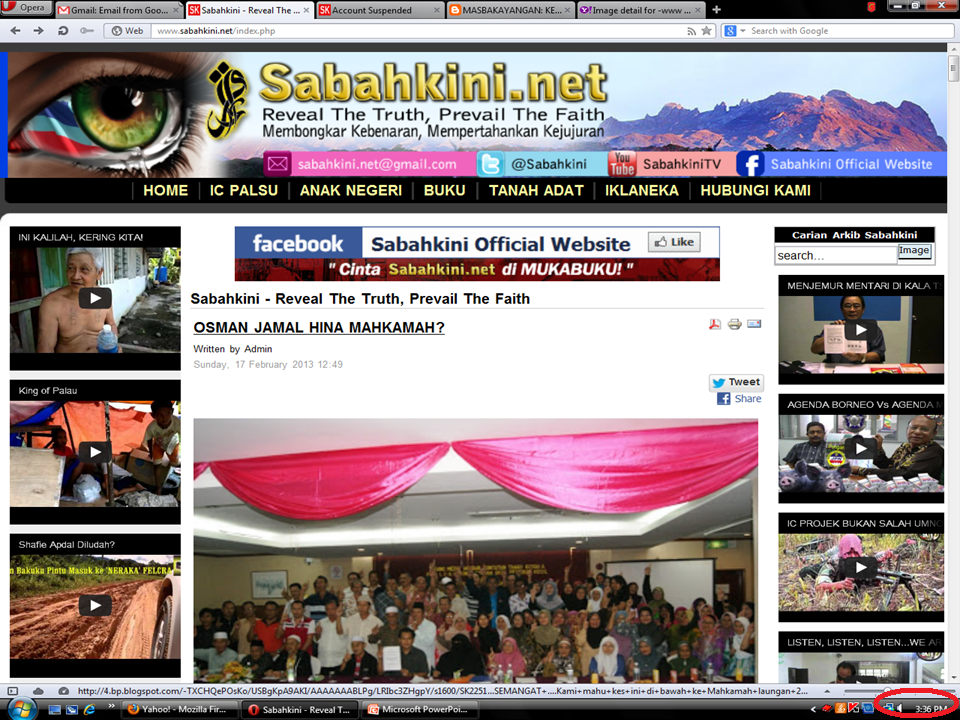 LAMAN WEB SABAH KINI DISEKAT?  DKM SABAH