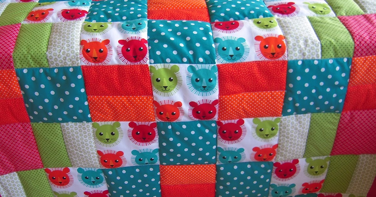 d'Inge: Patchwork - Babydecke Löwen