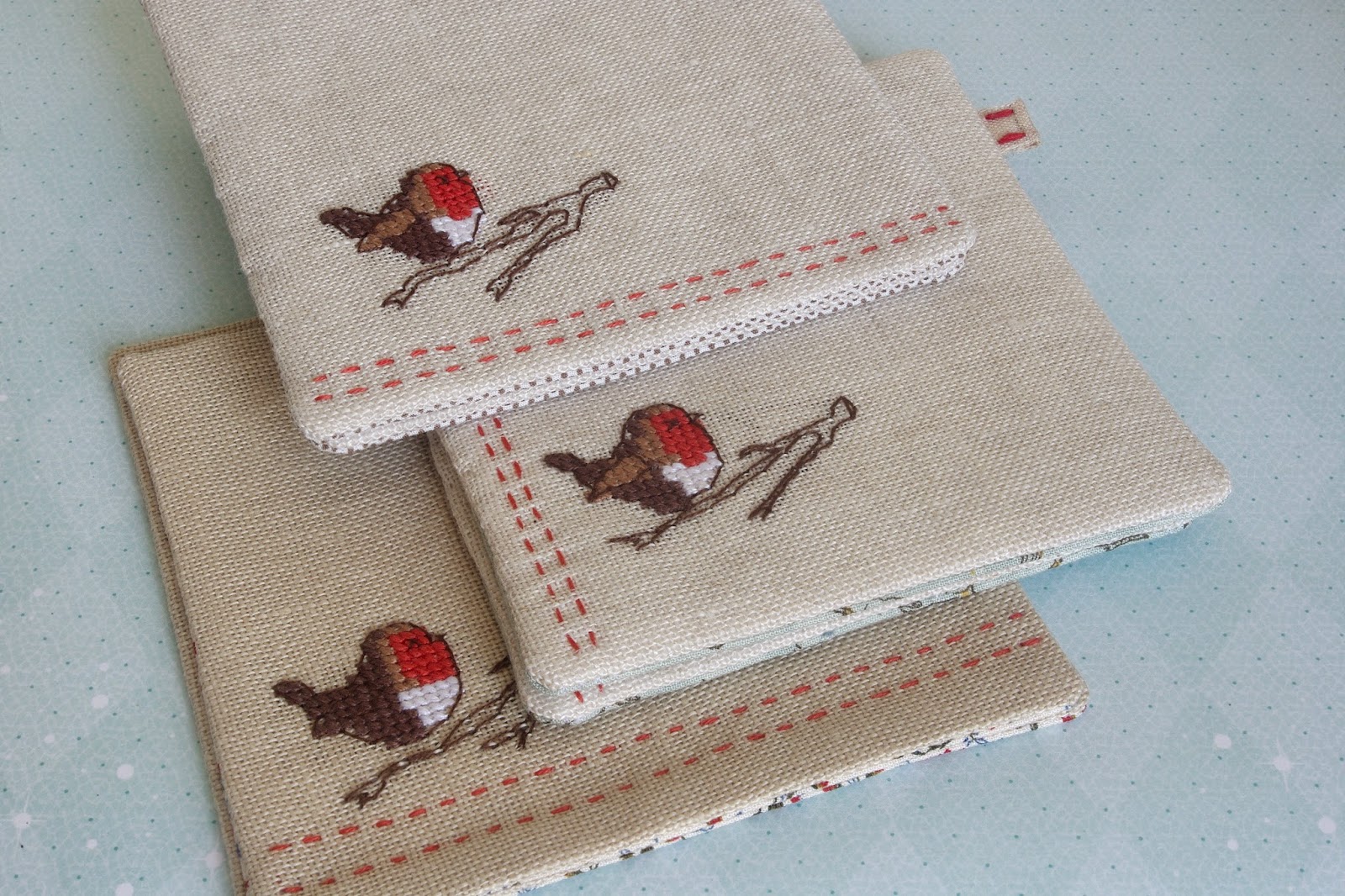 Stitching Notes CrossStitch Linen Coasters