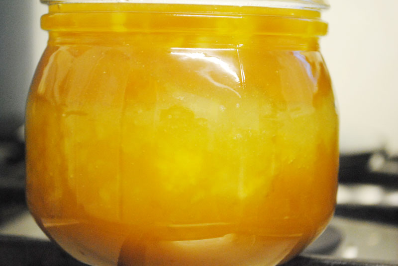 Toppings and homemade toffee apple sauce!