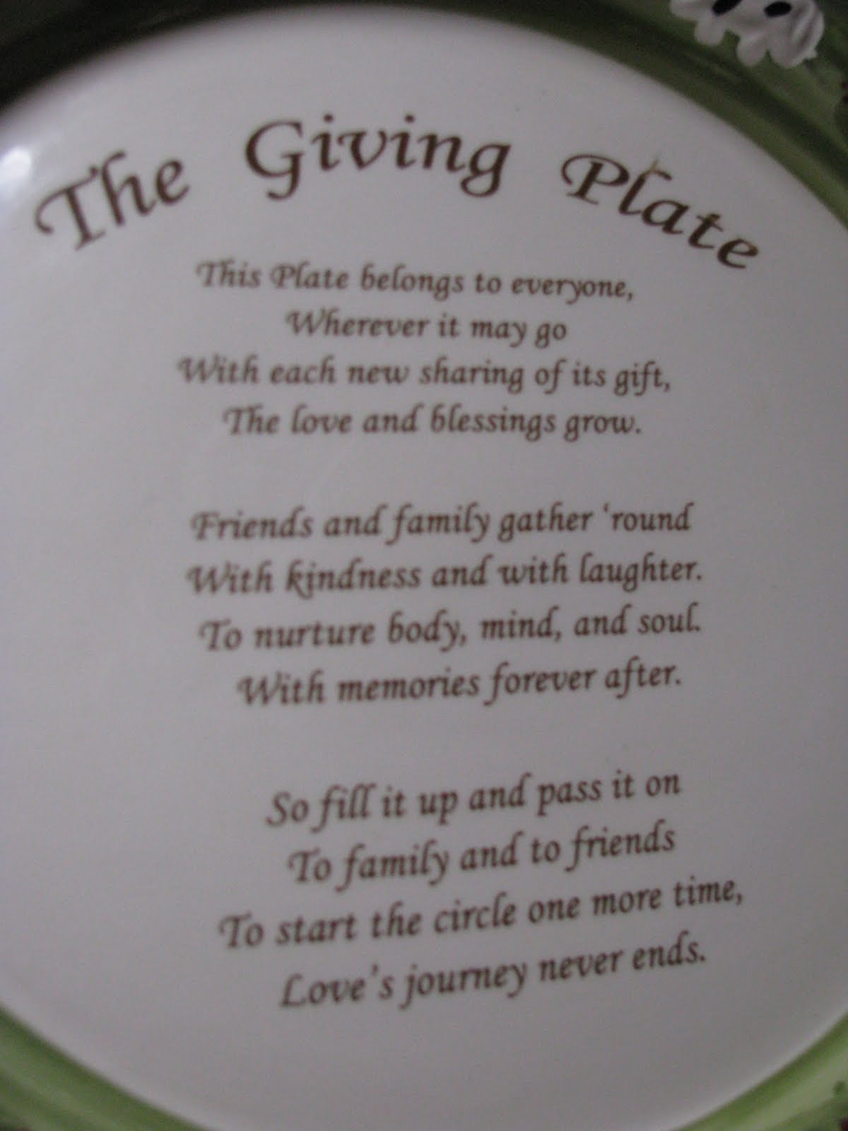A Short Story: The Giving Plate
