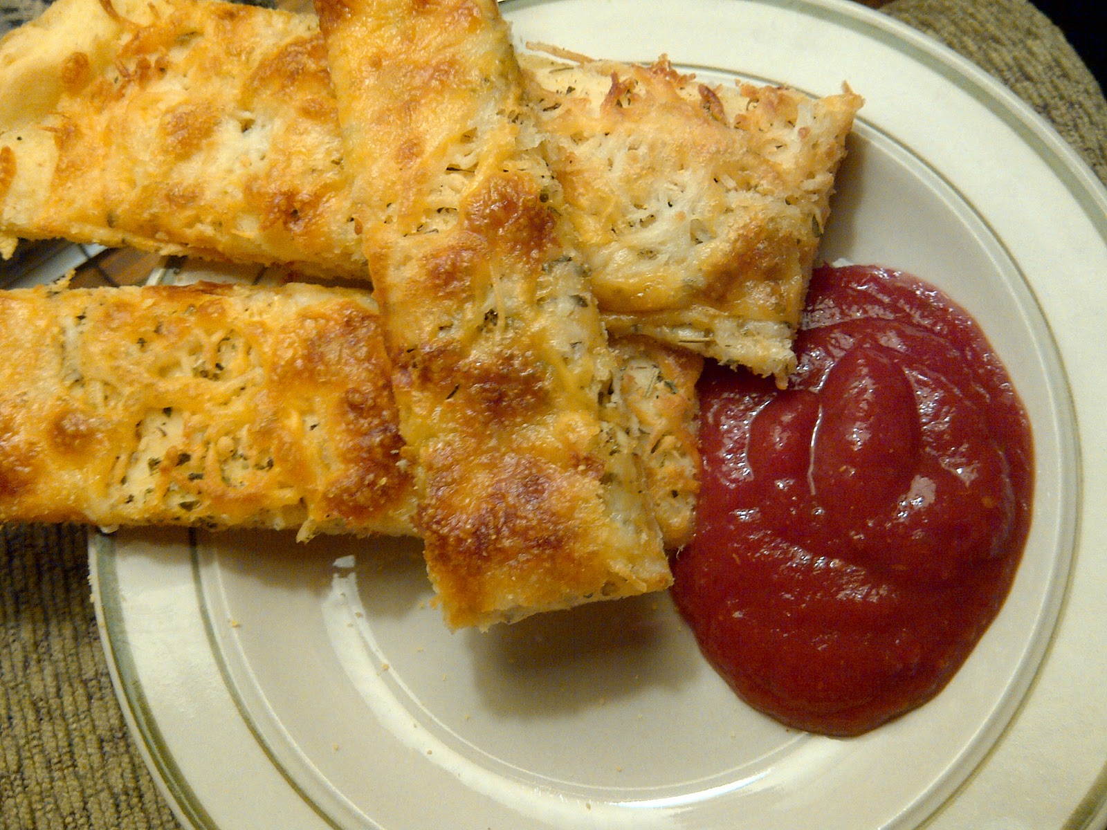 USASillyYaks Pizza Crust and cheese sticks........from scratch.