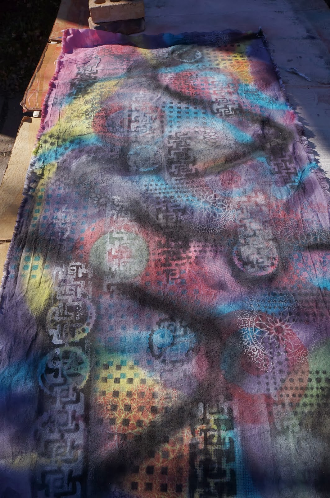 Ginger Wilson Spray paint canvas