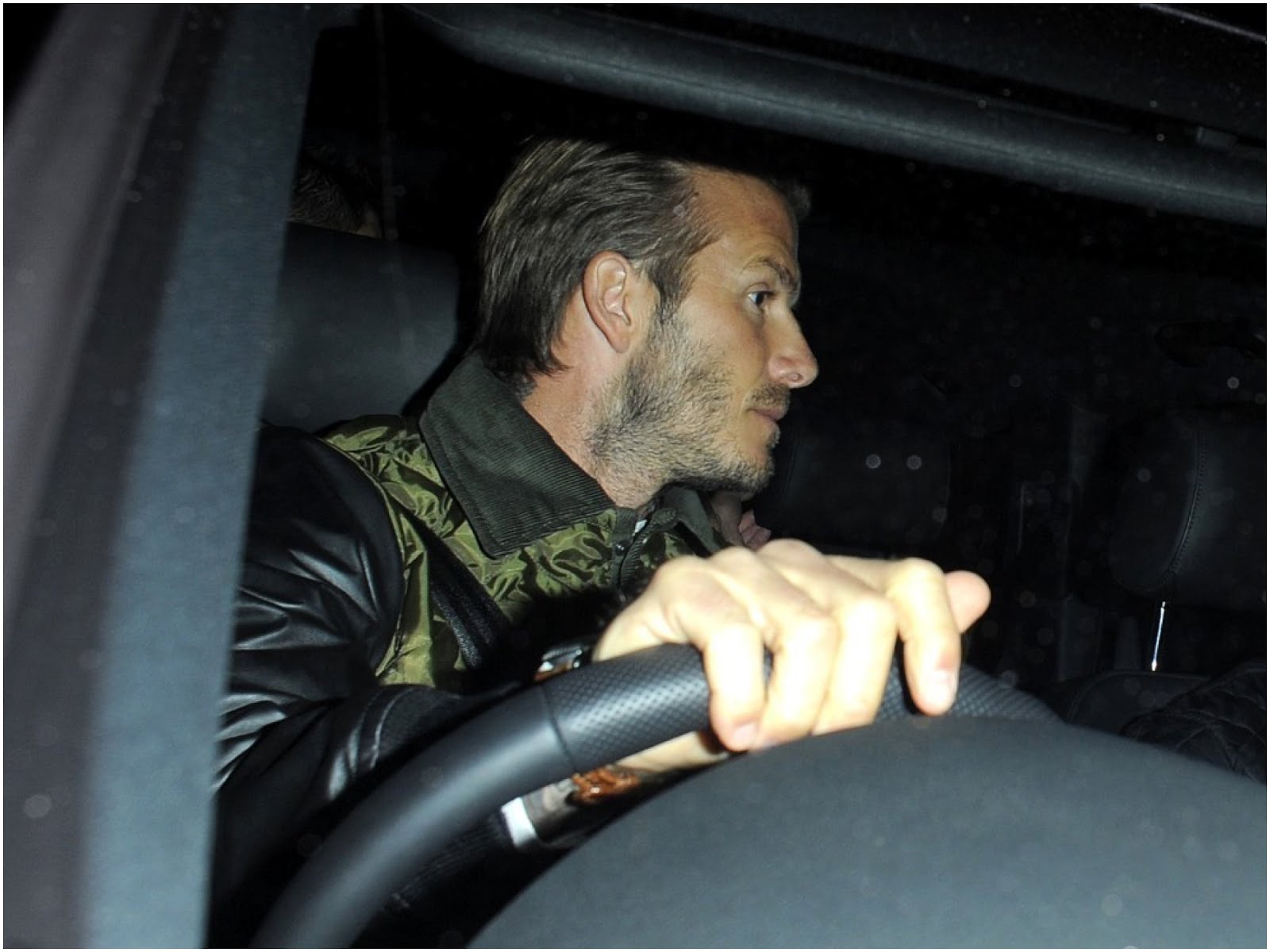 00O00 menswear blog London David Beckham in Casely-Hayford x Lavenham jacket - FA Cup third round match, Manchester United v Westham Upton Park
