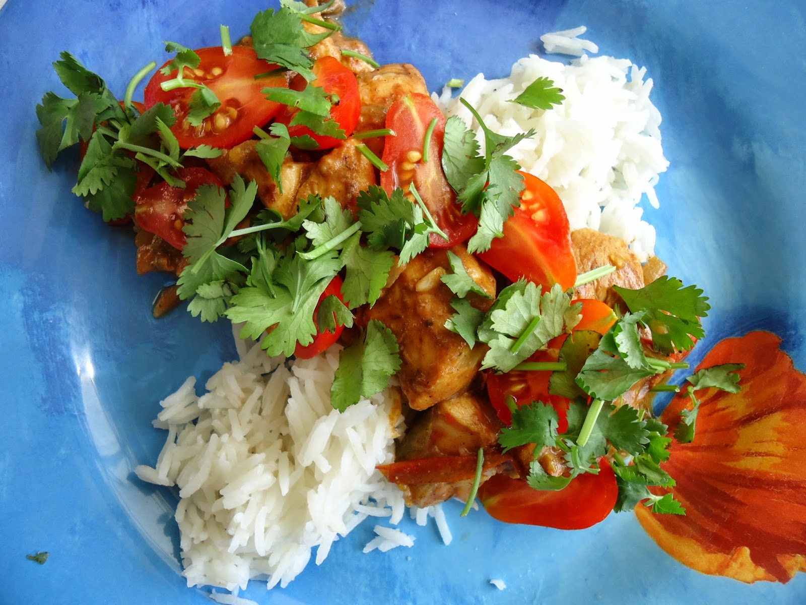 simple food, looking good Leftover chicken curry