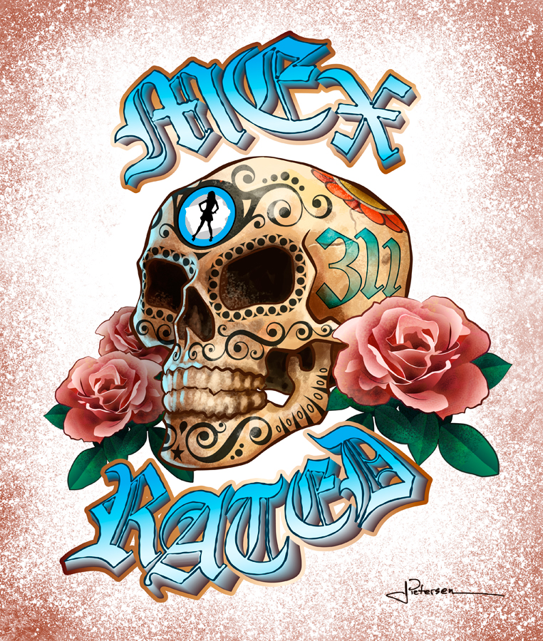 I've always liked Mexican Sugar Skull designs and I thought this would be a
