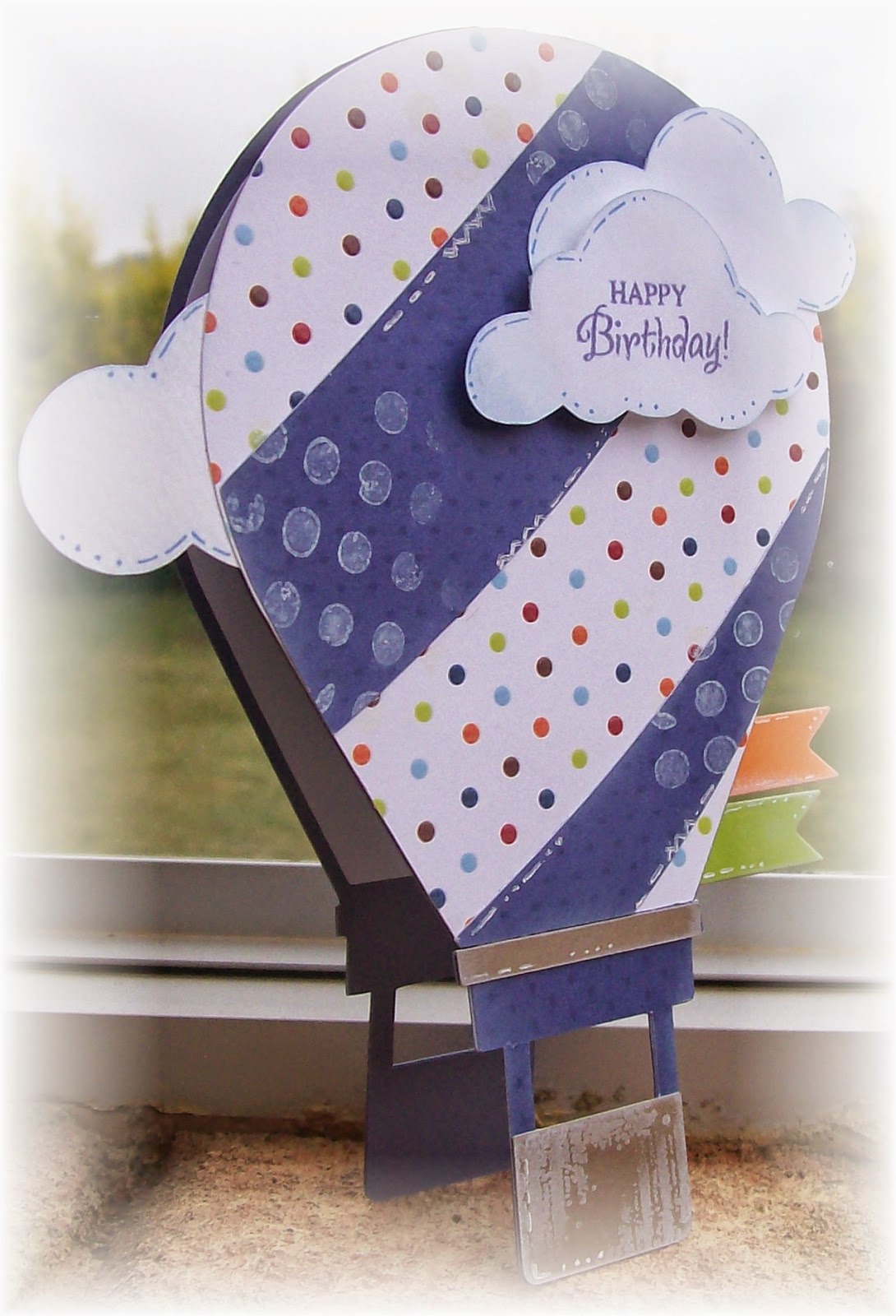 ScrappinmadKarien Hot Air Balloon Card
