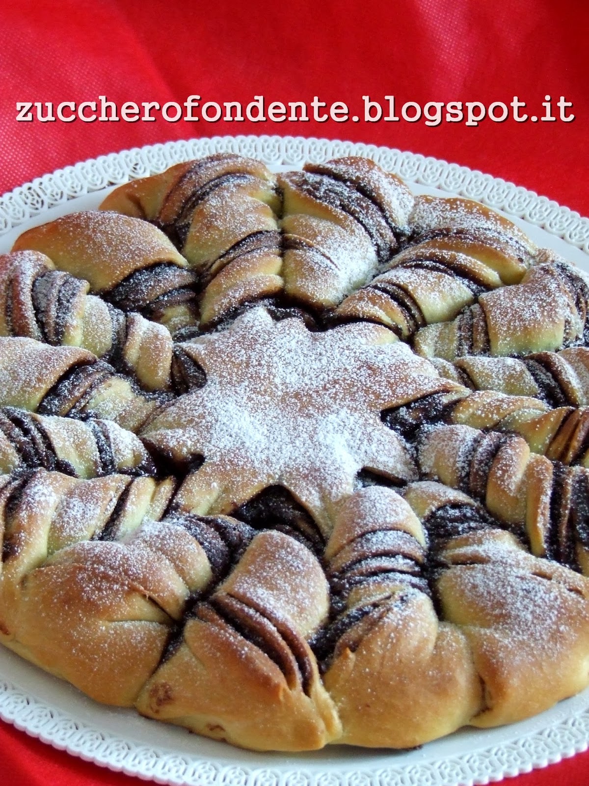 zuccherofondente brioche stella alla nutella