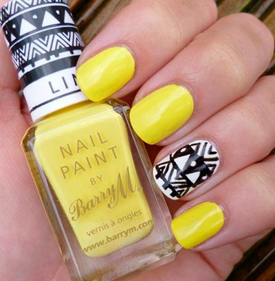 Uñas decoradas de amarillo 2016 2017 decoraciones 2018