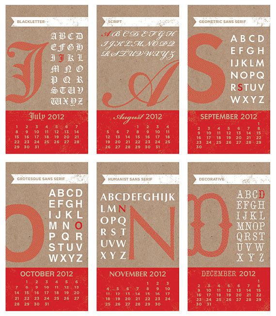 Calendar Typography S : Design inspiration calendars typography Calendar Typography S : Design inspiration calendars typography