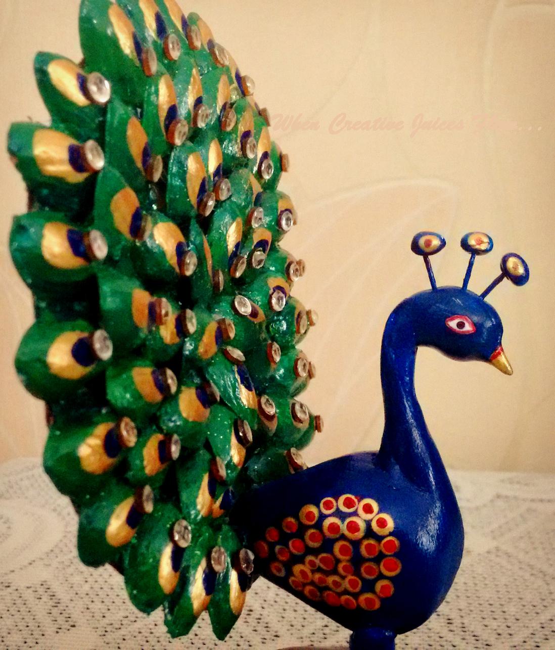 When Creative Juices Flow... DIY Dancing Peacock Statue