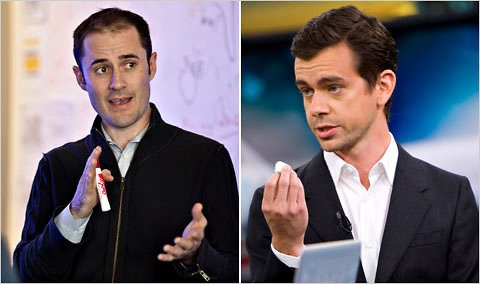 Jack Dorsey and Evan Williams in Conference