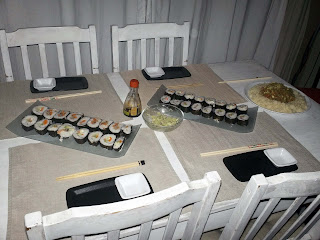 sushi cena con amigas