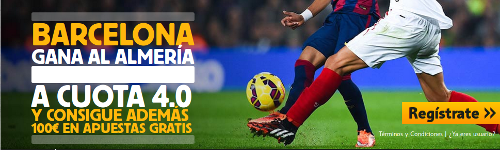 betfair Barcelona gana Almeria cuota 4 liga mas 100 euros 8 abril betfair Barcelona gana Almeria cuota 4 liga mas 100 euros 8 abril