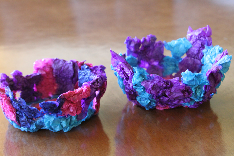 Holly's Arts and Crafts Corner Craft Project Tissue Paper Bird Nests
